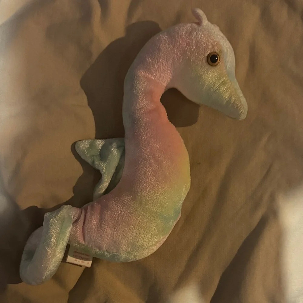 Colorful Plush Seahorse Bird Toy